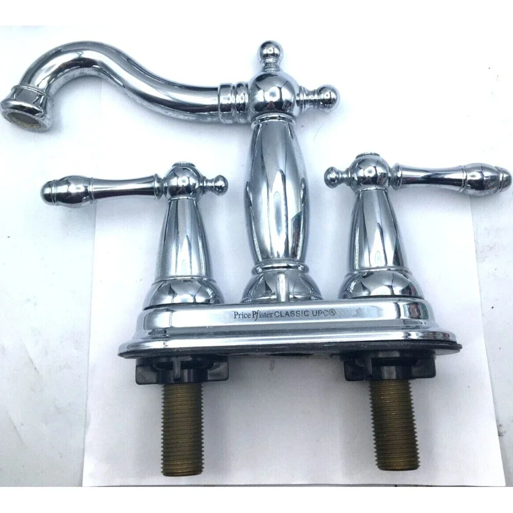 Pfister Bronson Bathroom Sink Faucet Polished Chrome LG48-BS0C Good Condition